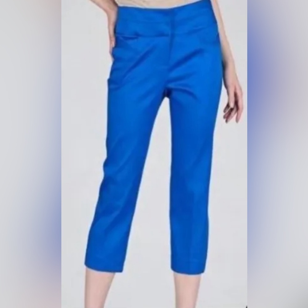 Shargano Blue cropped pants w/detail pockets
